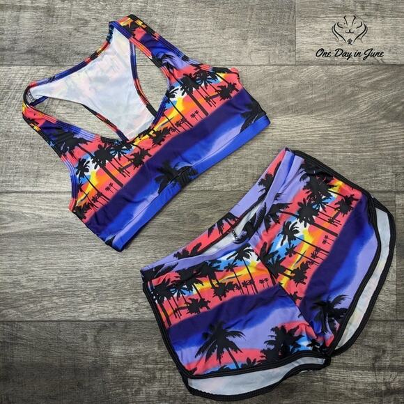 Jaycosin Crop Top Halter Bikini Swimsuit Size S - Picture 2 of 4